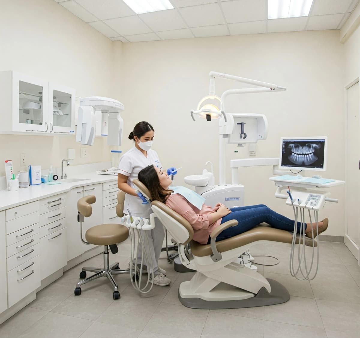 Dental team keeping up with the latest dental technologies