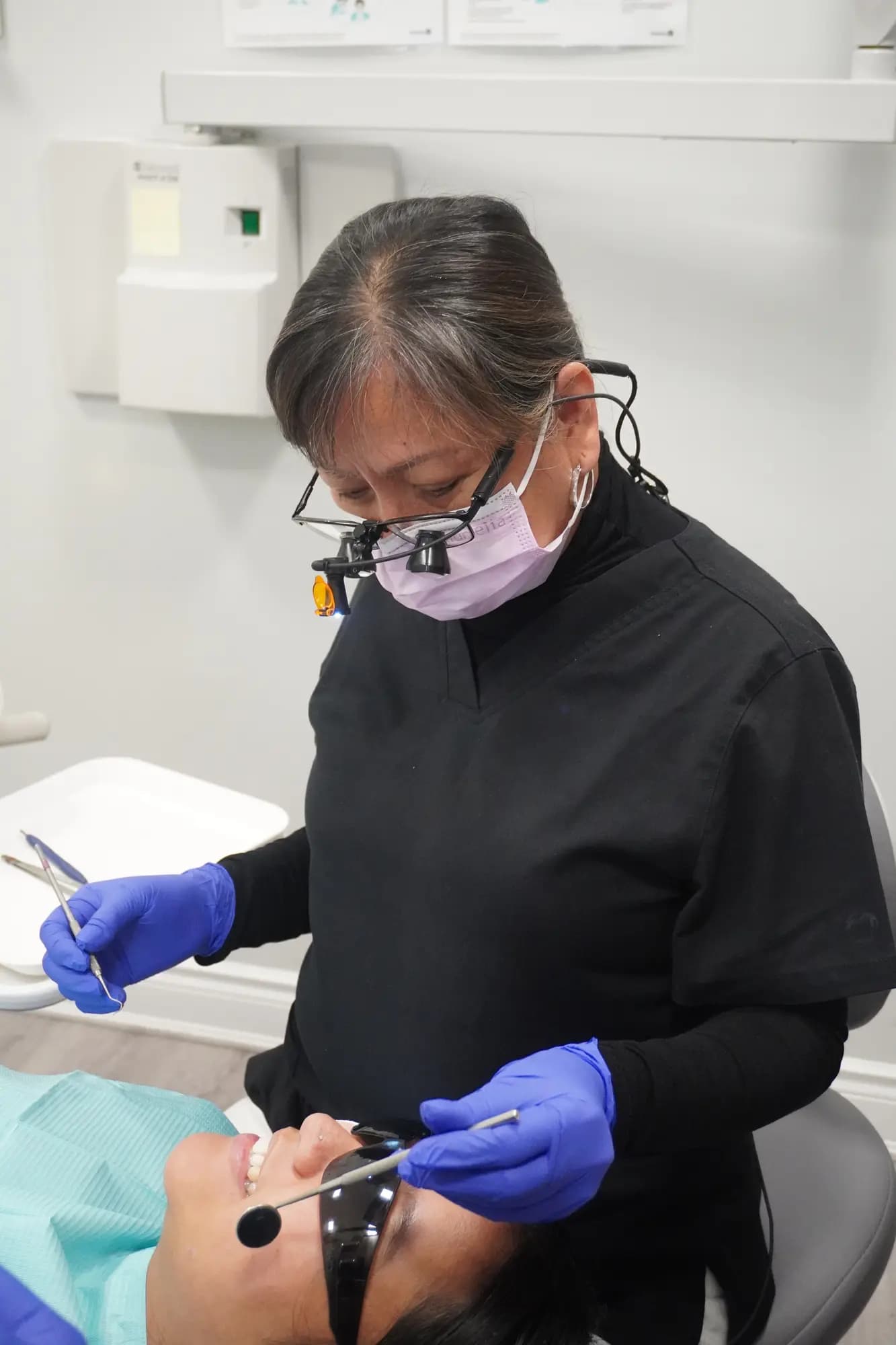 Dentist with a patient